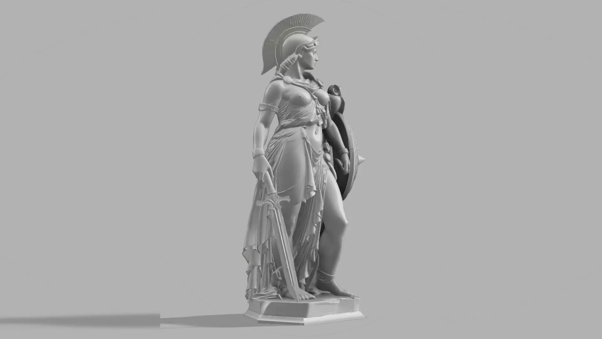 Athena - Warrior Goddess 3D print model_2