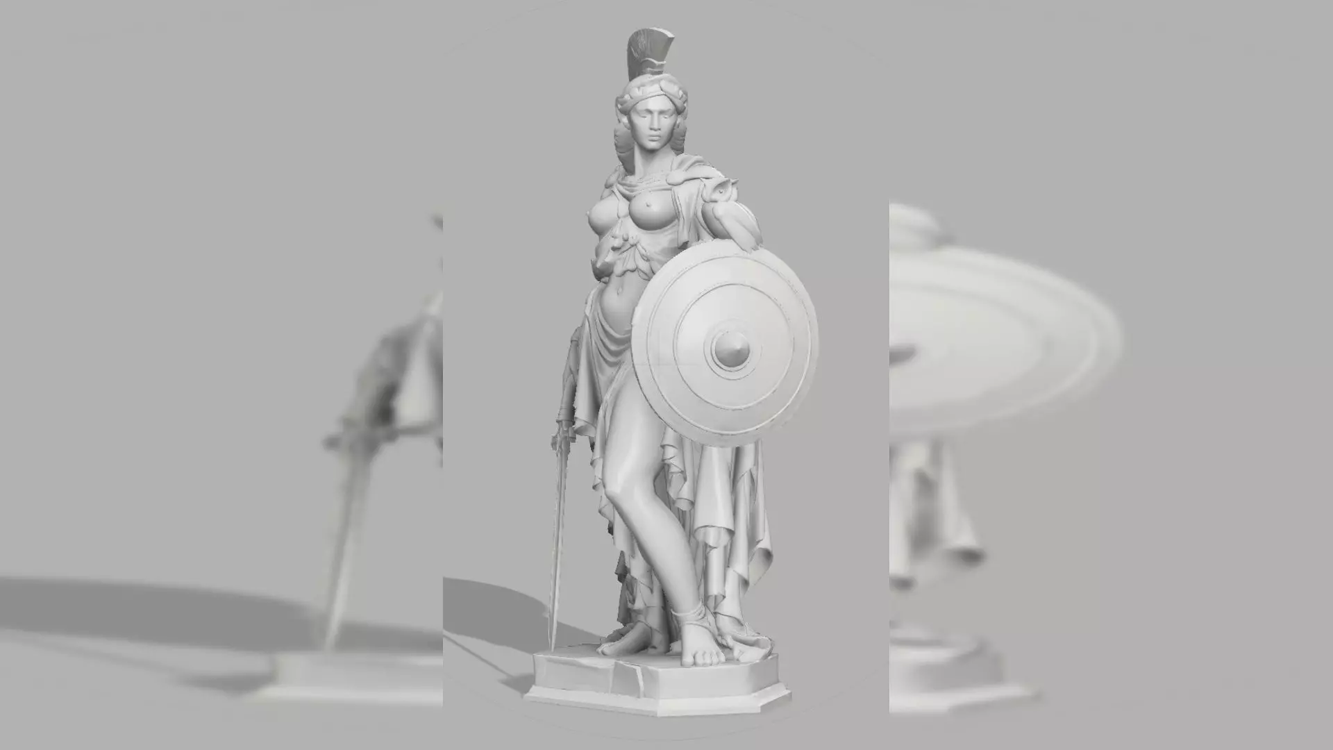 Athena - Warrior Goddess 3D print model_3