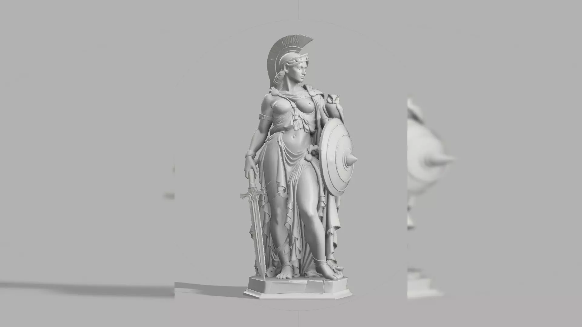 Athena - Warrior Goddess 3D print model_1