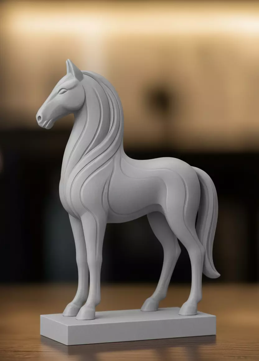 Horse Statue 3D Model for 3D Printing 3D print model_0