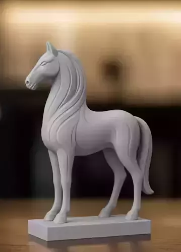 Horse Statue 3D Model for 3D Printing