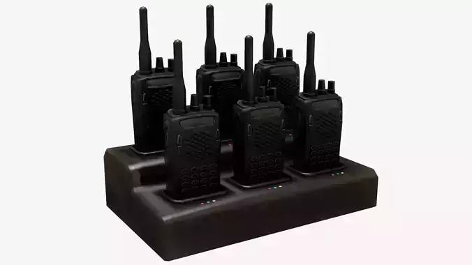 Walkie Talkie Charging Station Low-poly 3D model