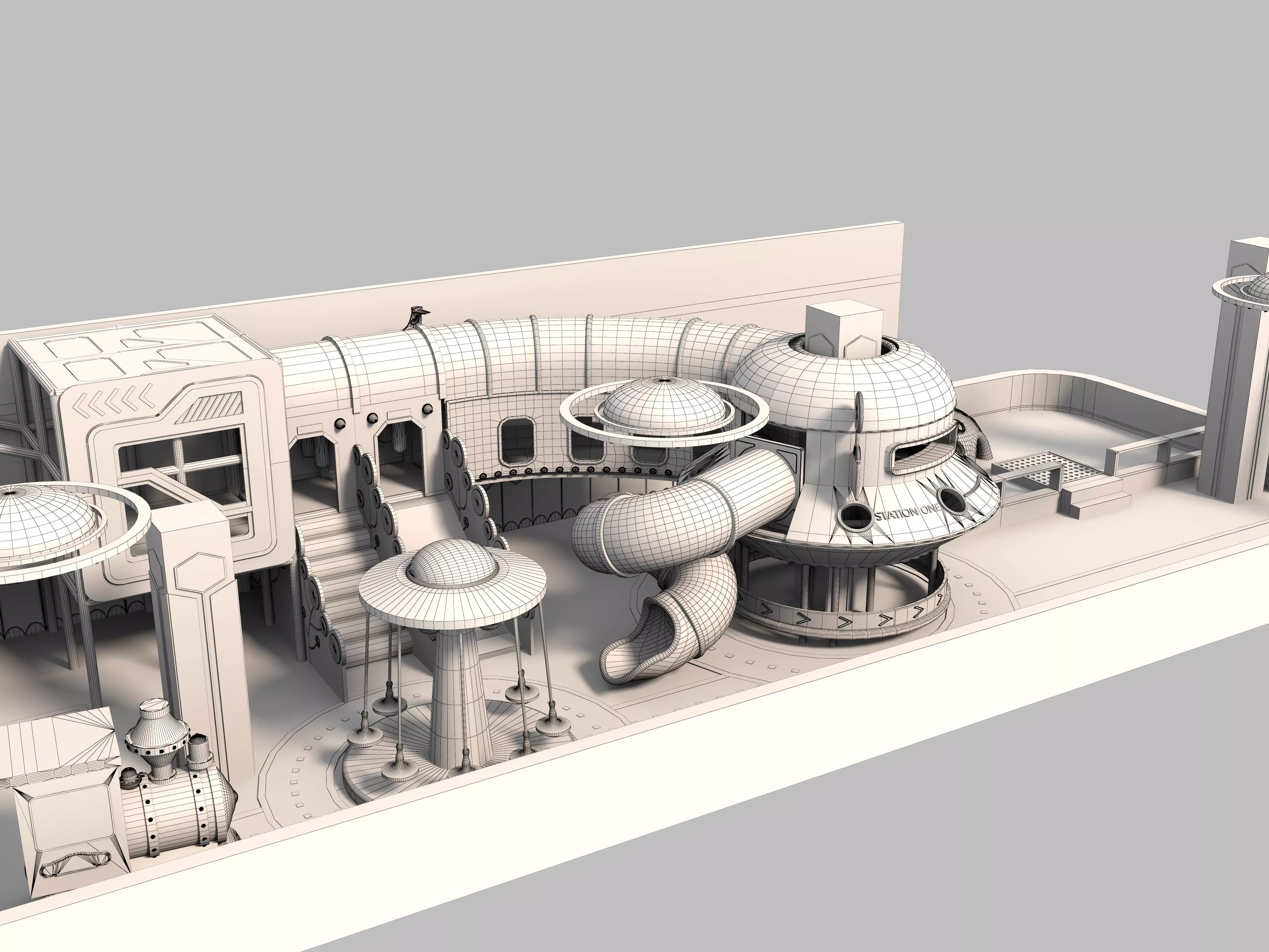 children Indoor amusement park  3D model_15