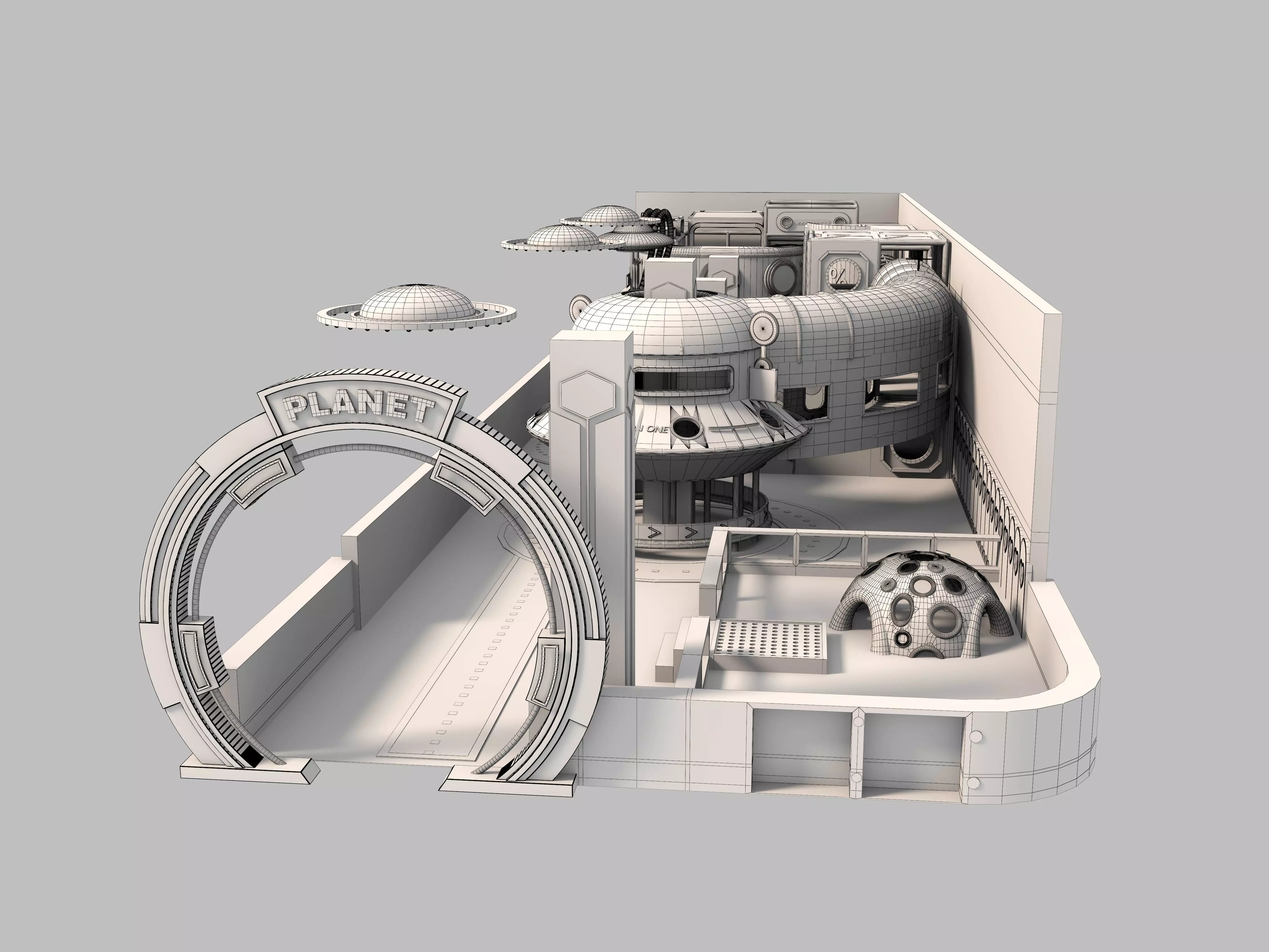 children Indoor amusement park  3D model_17