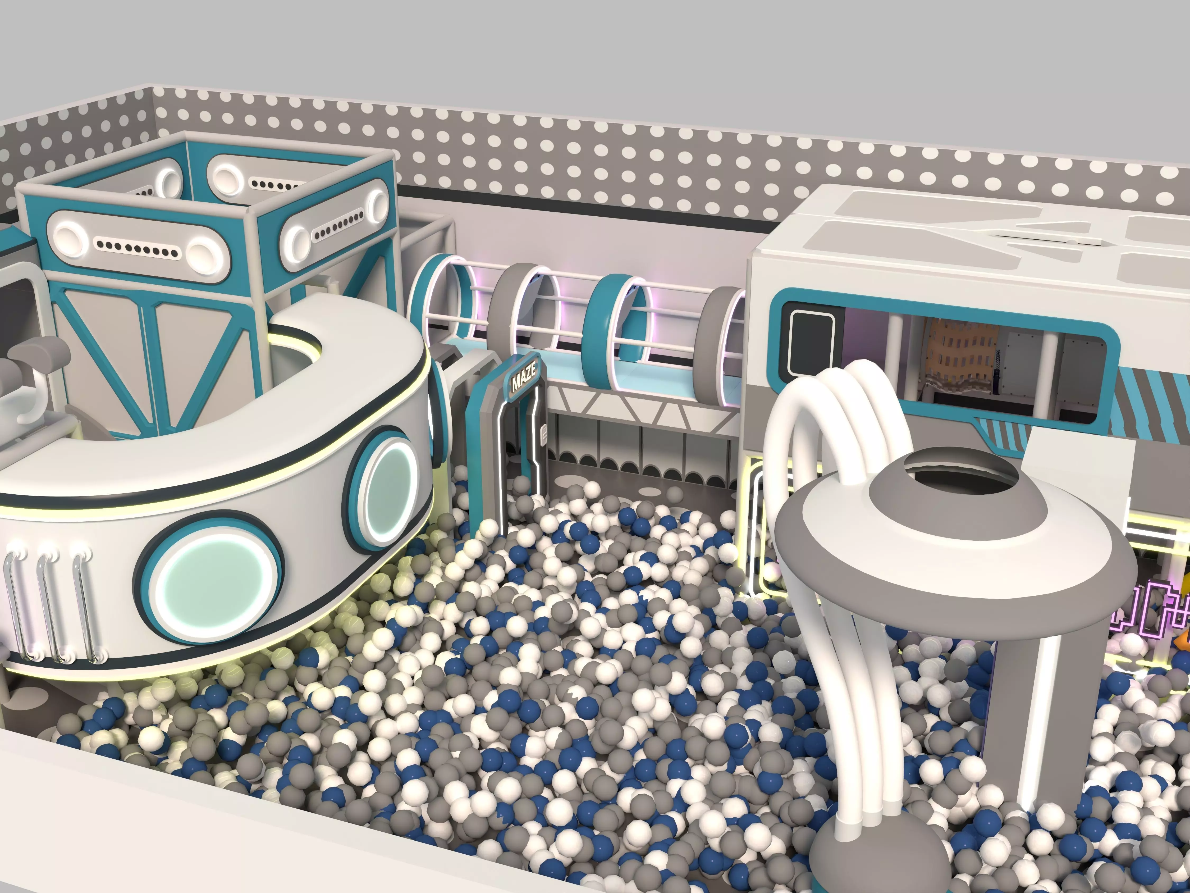 children Indoor amusement park  3D model_5