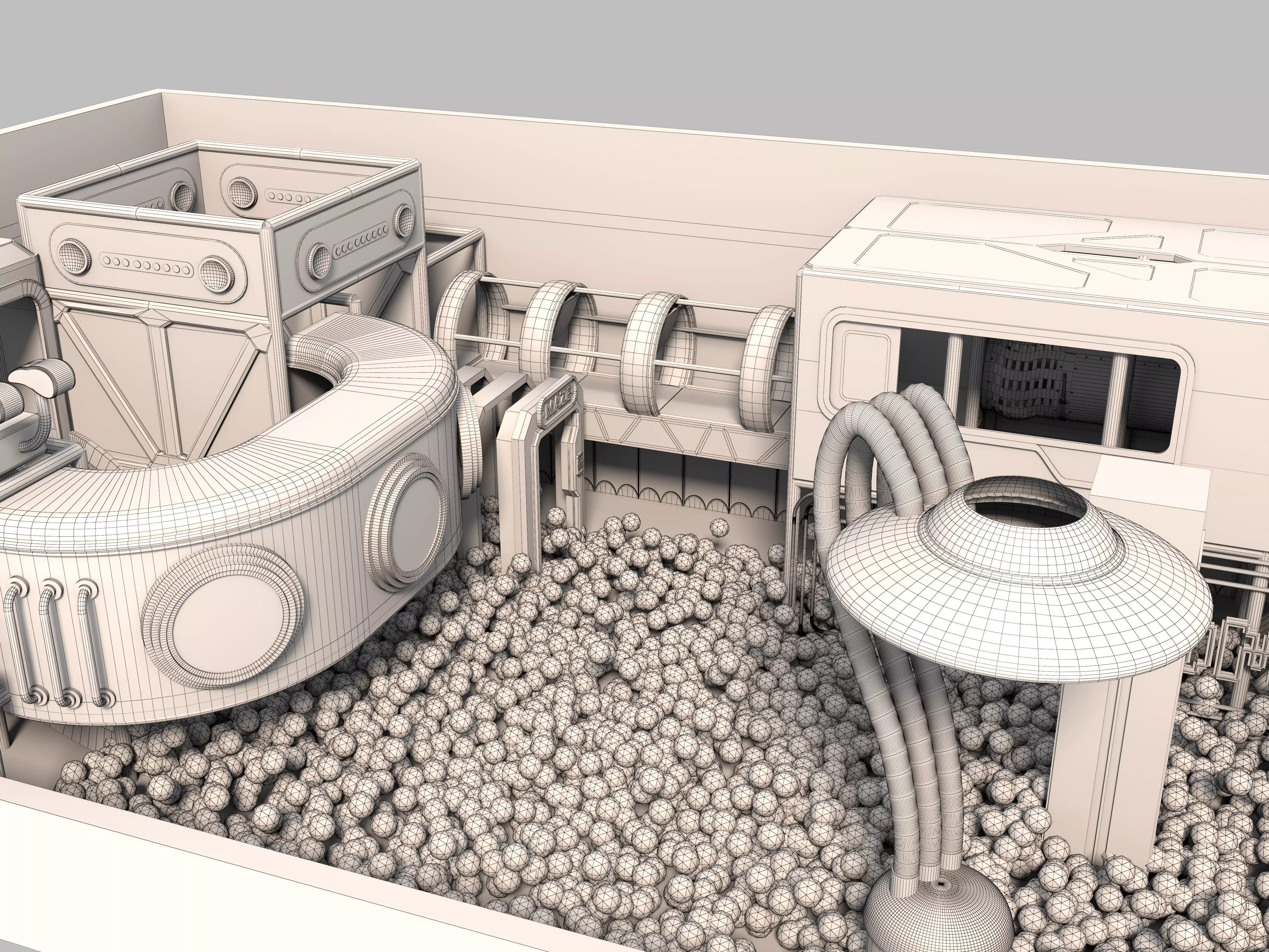 children Indoor amusement park  3D model_13