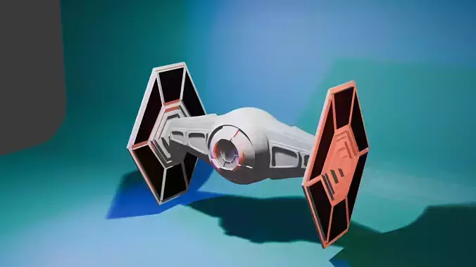 Stylized TIE Fighter 3D Model for Sci Fi Projects
