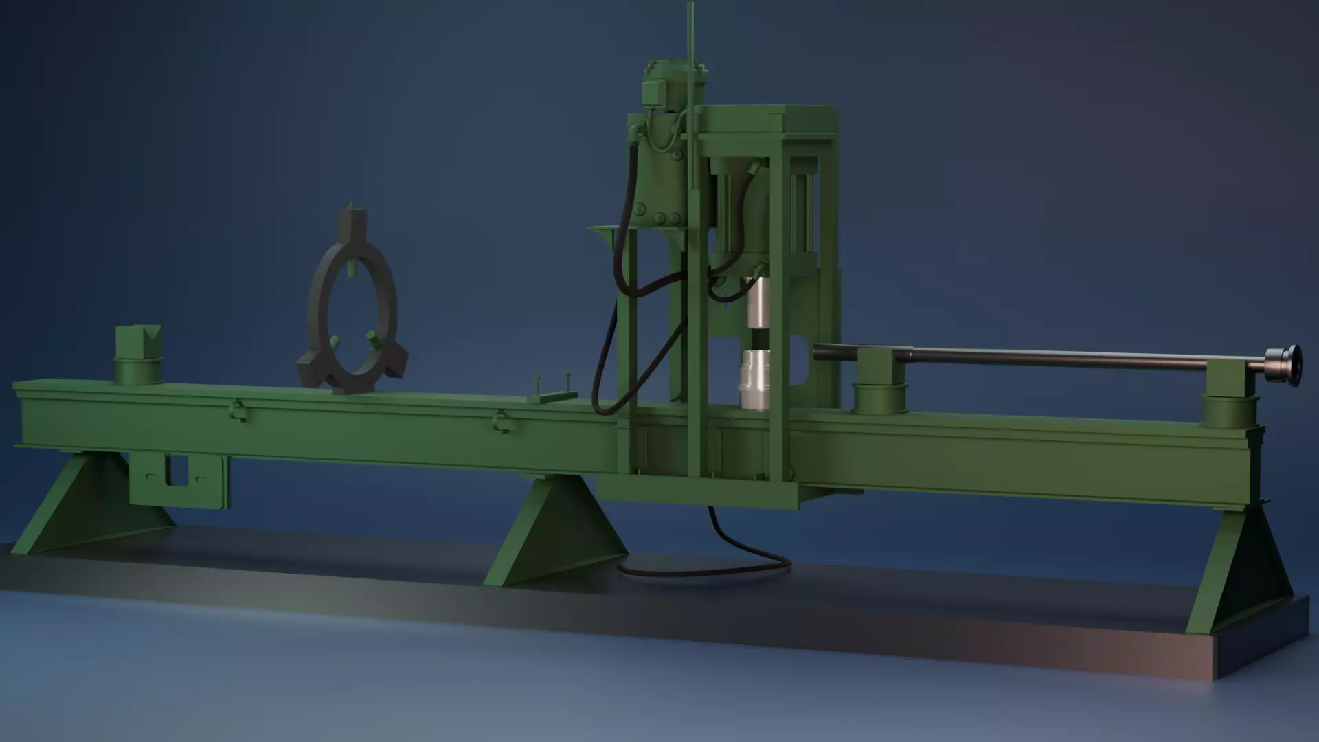 Industrial Hydraulic Press Machine-70 Ton Low-poly 3D model