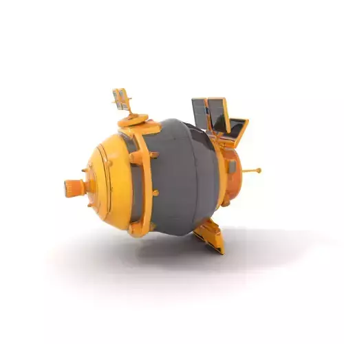 Golden Satellite model pack Low-poly 3D model