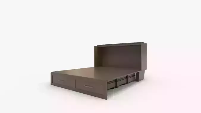 Greeson Solid Wood Storage Murphy Bed with Mattress