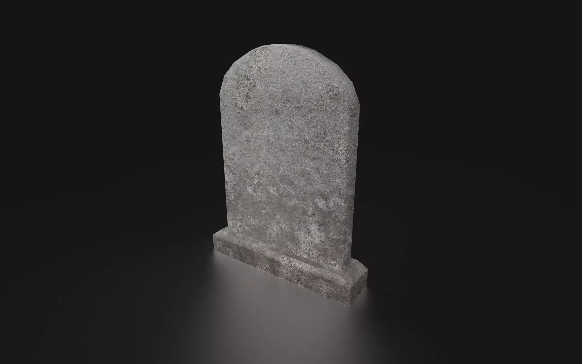 Low Poly Round Top Tombstone Low-poly 3D model_3