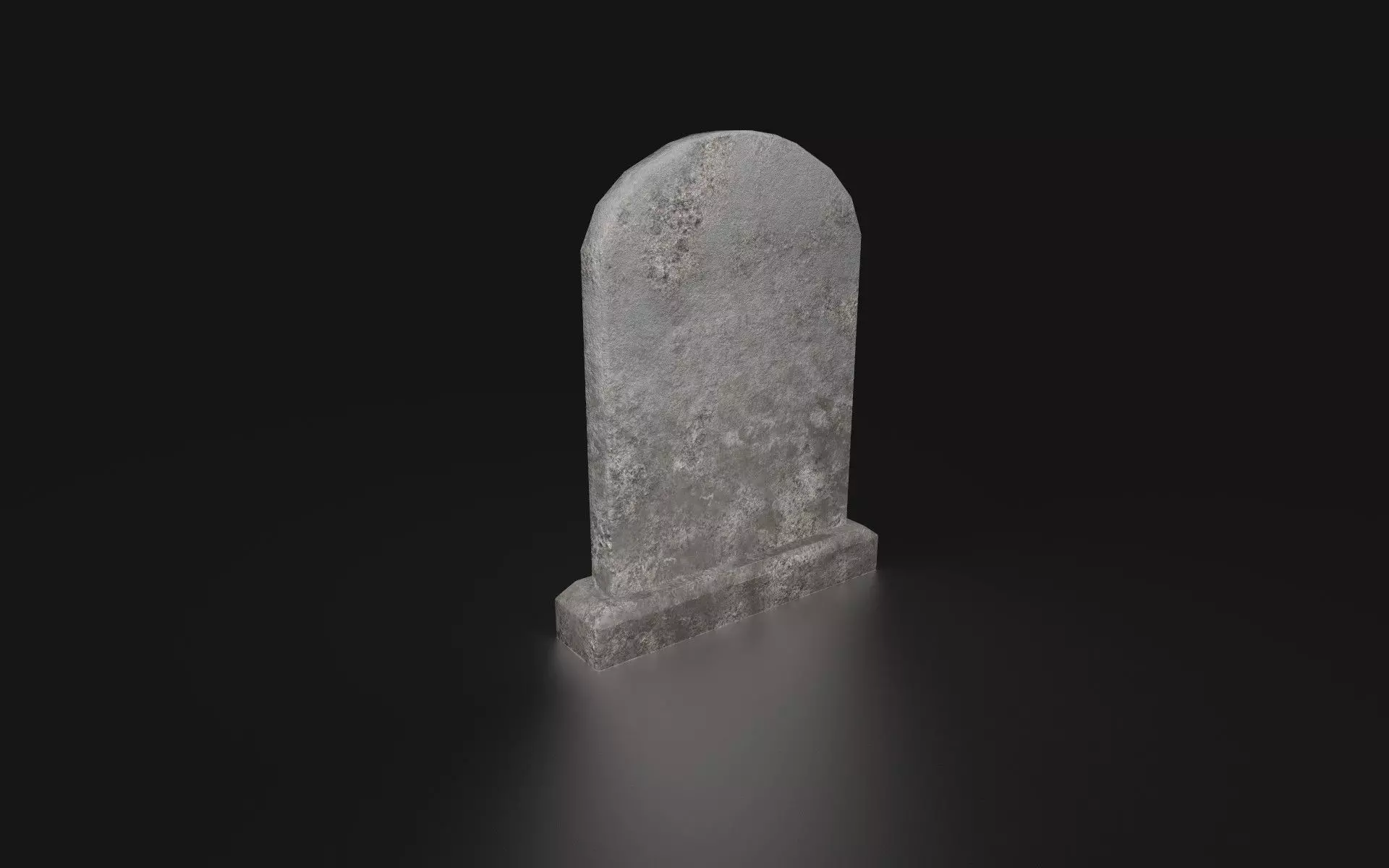 Low Poly Round Top Tombstone Low-poly 3D model_2
