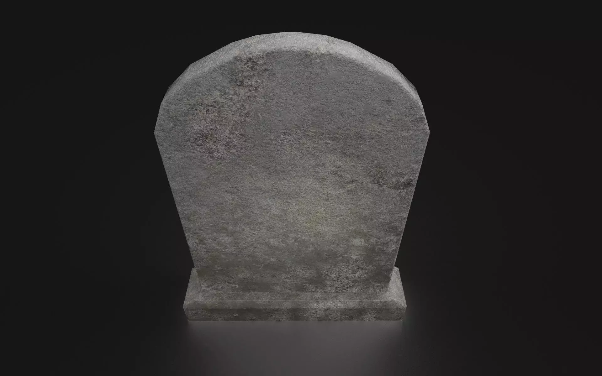 Low Poly Round Top Tombstone Low-poly 3D model_5
