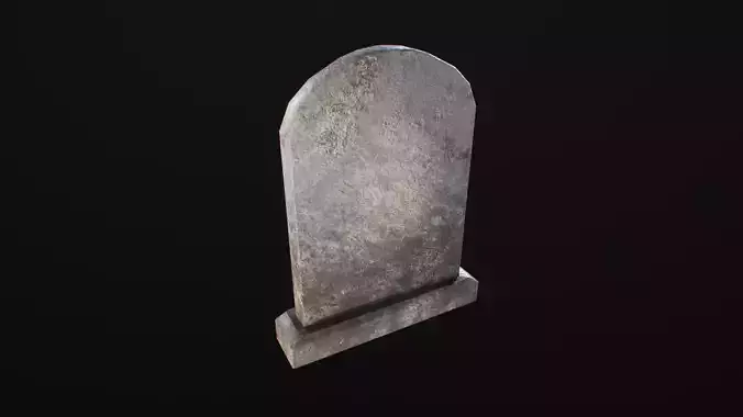 Low Poly Round Top Tombstone Low-poly 3D model