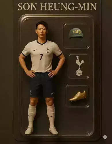 Korean GOAT Heung min Son Collectible Sculpture 3D print model