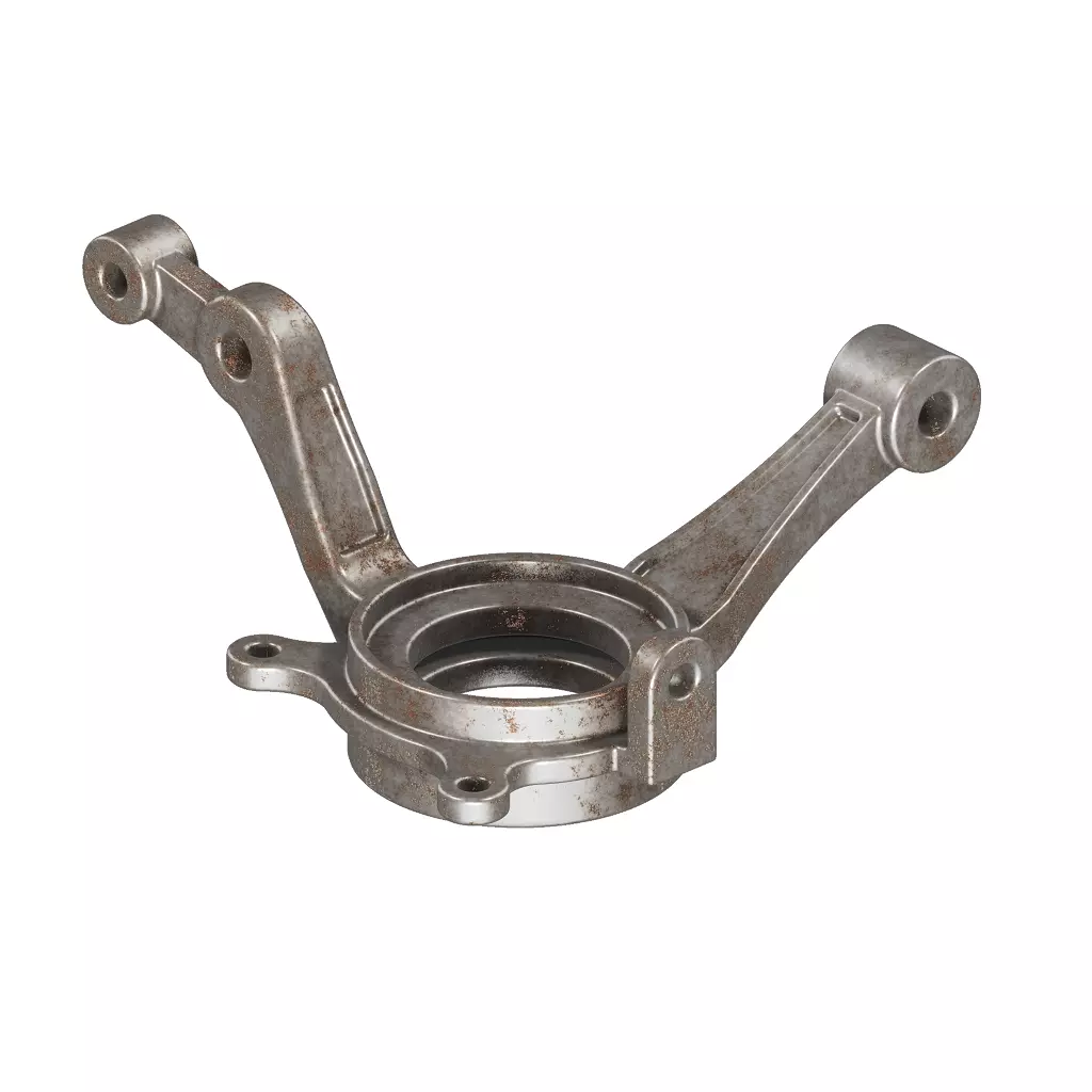 Rusty Vehicle Steering Knuckle 3D model_1