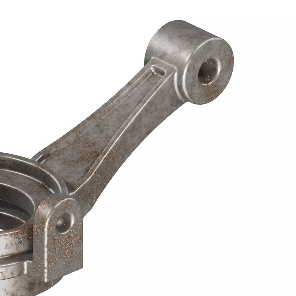 Rusty Vehicle Steering Knuckle 3D model_3