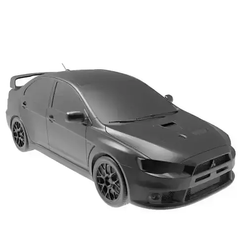 Mitsubishi Lancer Evolution 2015 Low-poly 3D model
