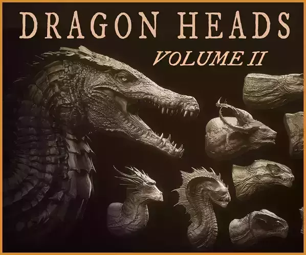 Dragon Heads Volume 2 3D model Dragon Heads Volume 2 3D model