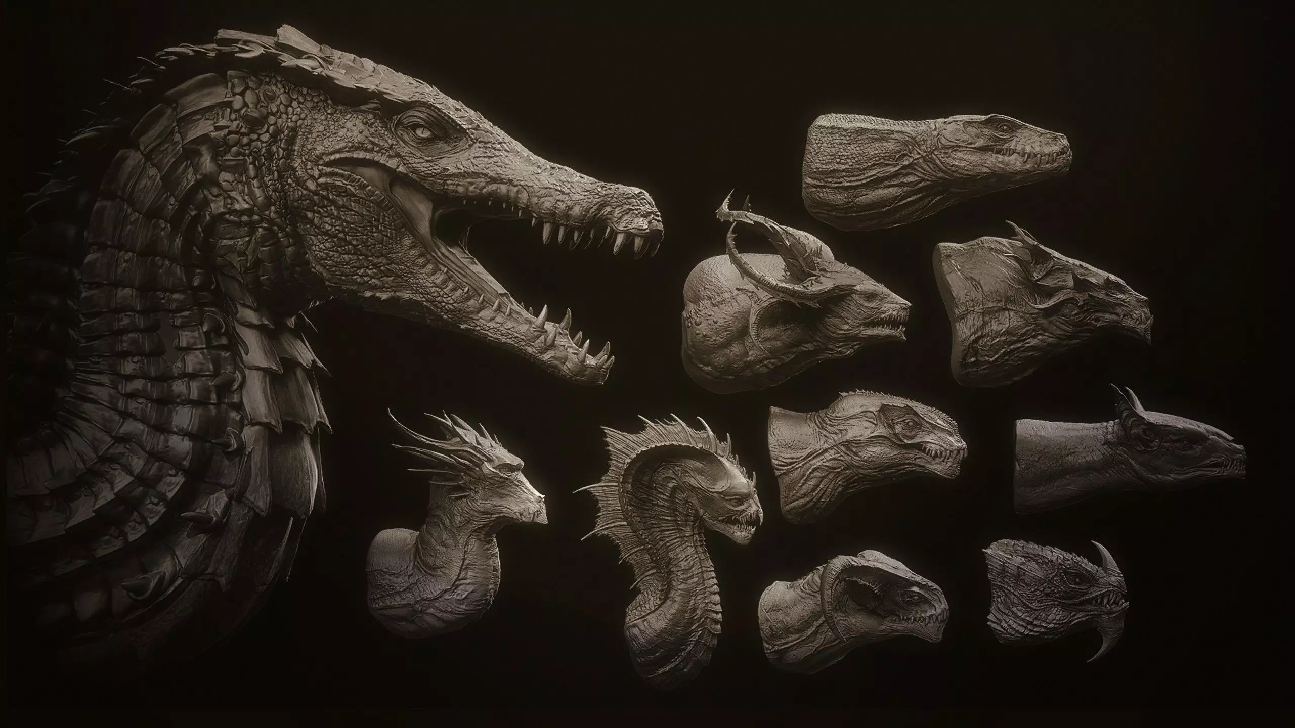 Dragon Heads Volume 2 3D model_2