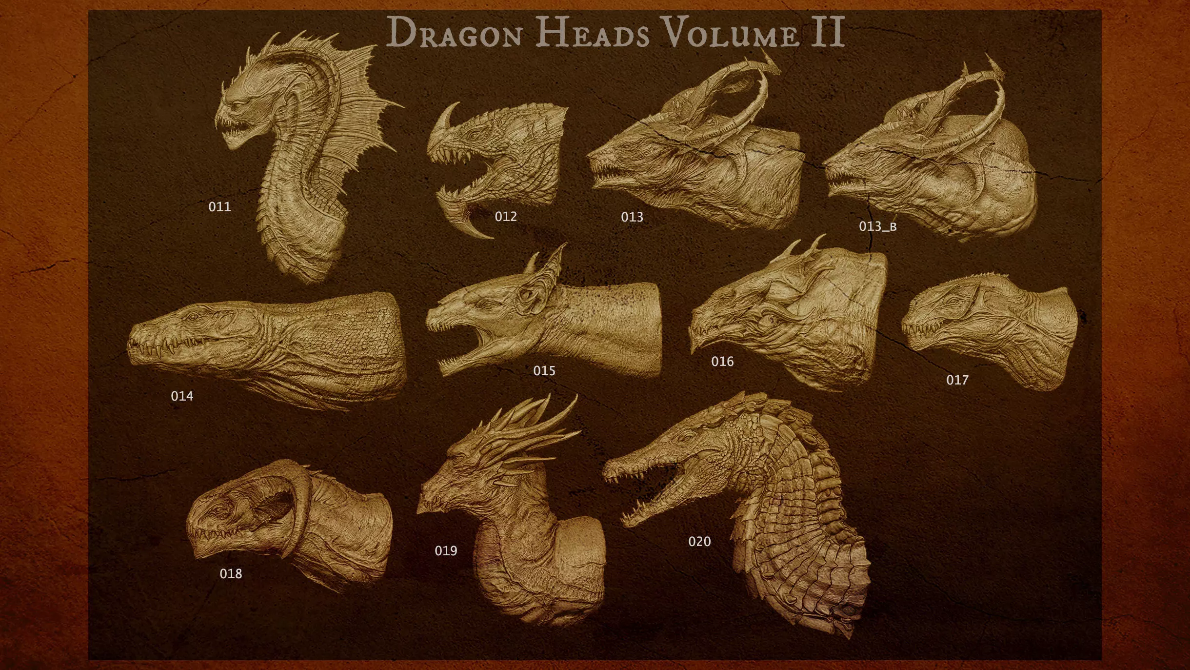 Dragon Heads Volume 2 3D model_24