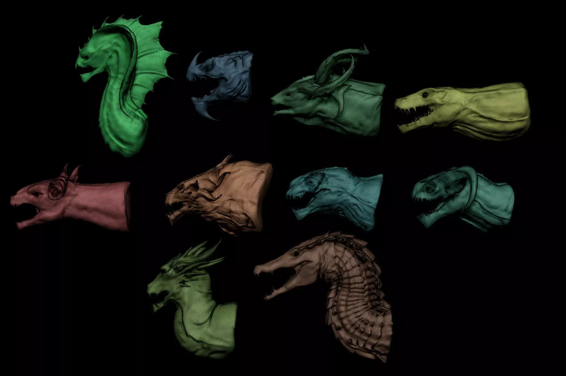 Dragon Heads Volume 2 3D model_23