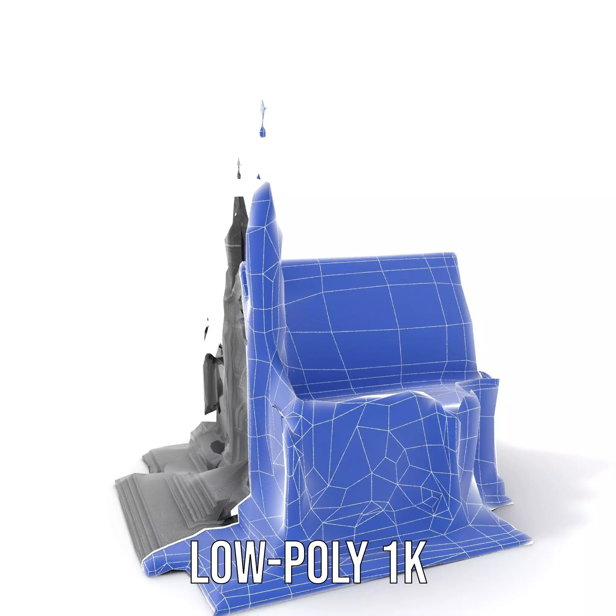 Gothic Stone Cathedral model pack Low-poly 3D model_16