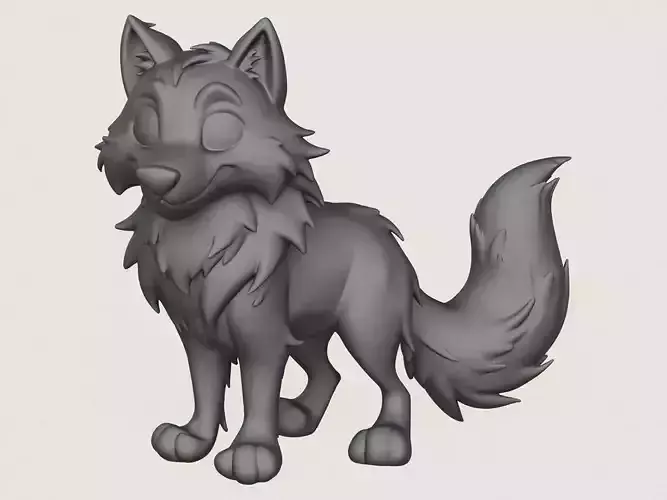 Wolf Toy Print Ready 3D Model 