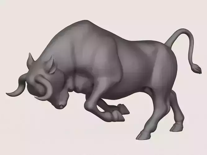 Charging Bull Print Ready 3D Model 
