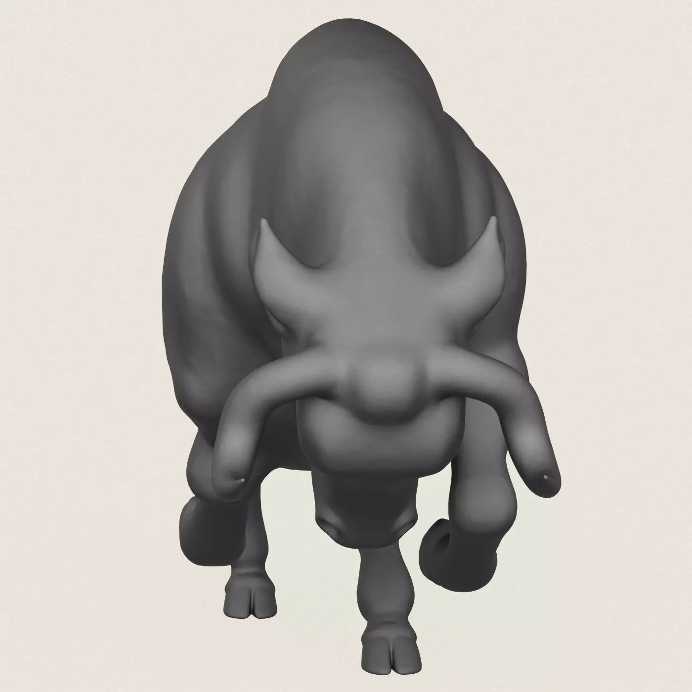 Charging Bull Print Ready 3D Model  3D print model_1
