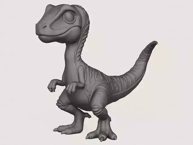 Raptor Toy Print Ready 3D Model