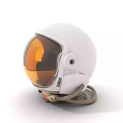 Orange Visor Space Helmet model pack Low-poly 3D model