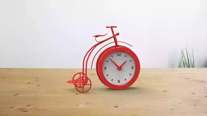 Old bicycle desk clock
