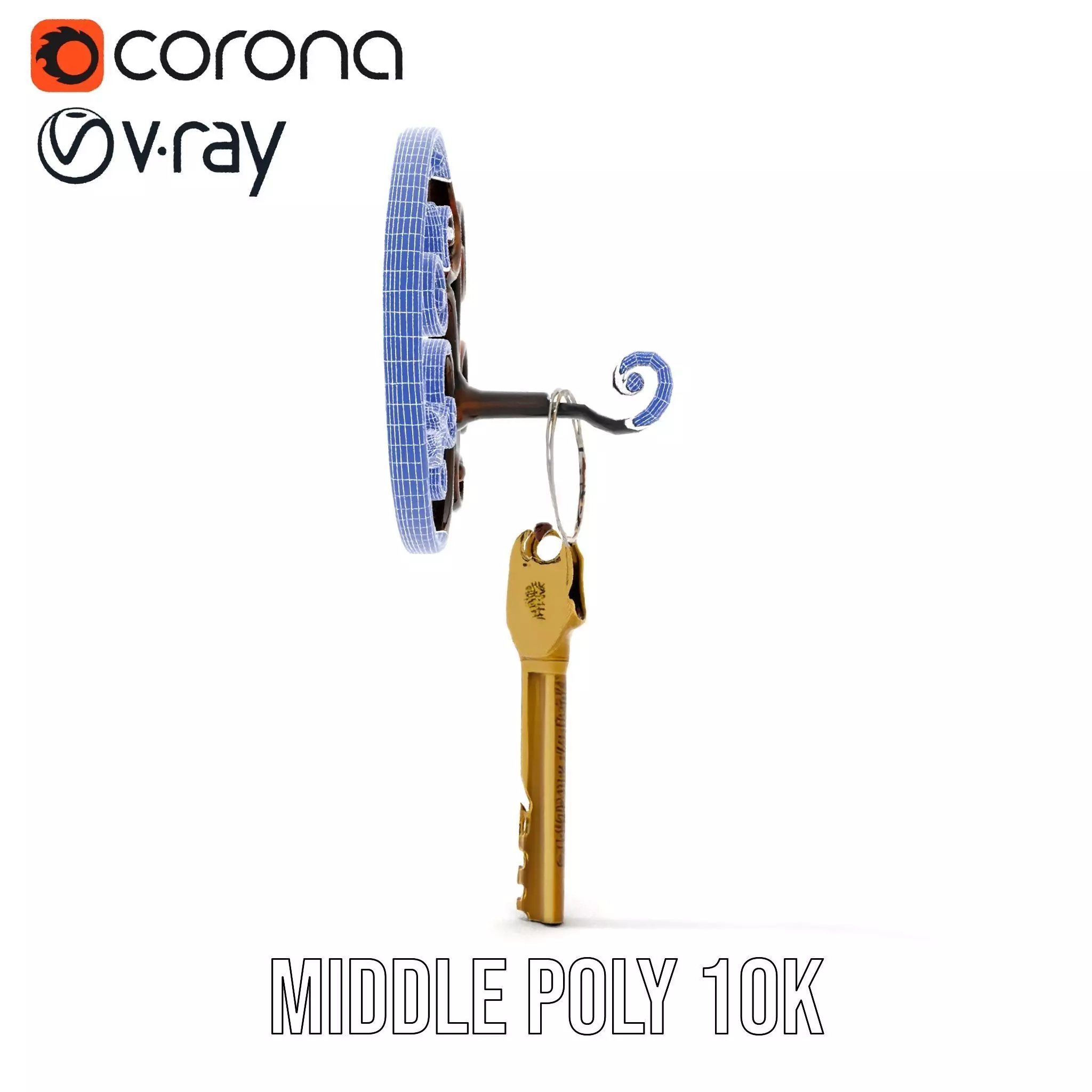 Antique Iron Key Holder model pack Low-poly 3D model_23