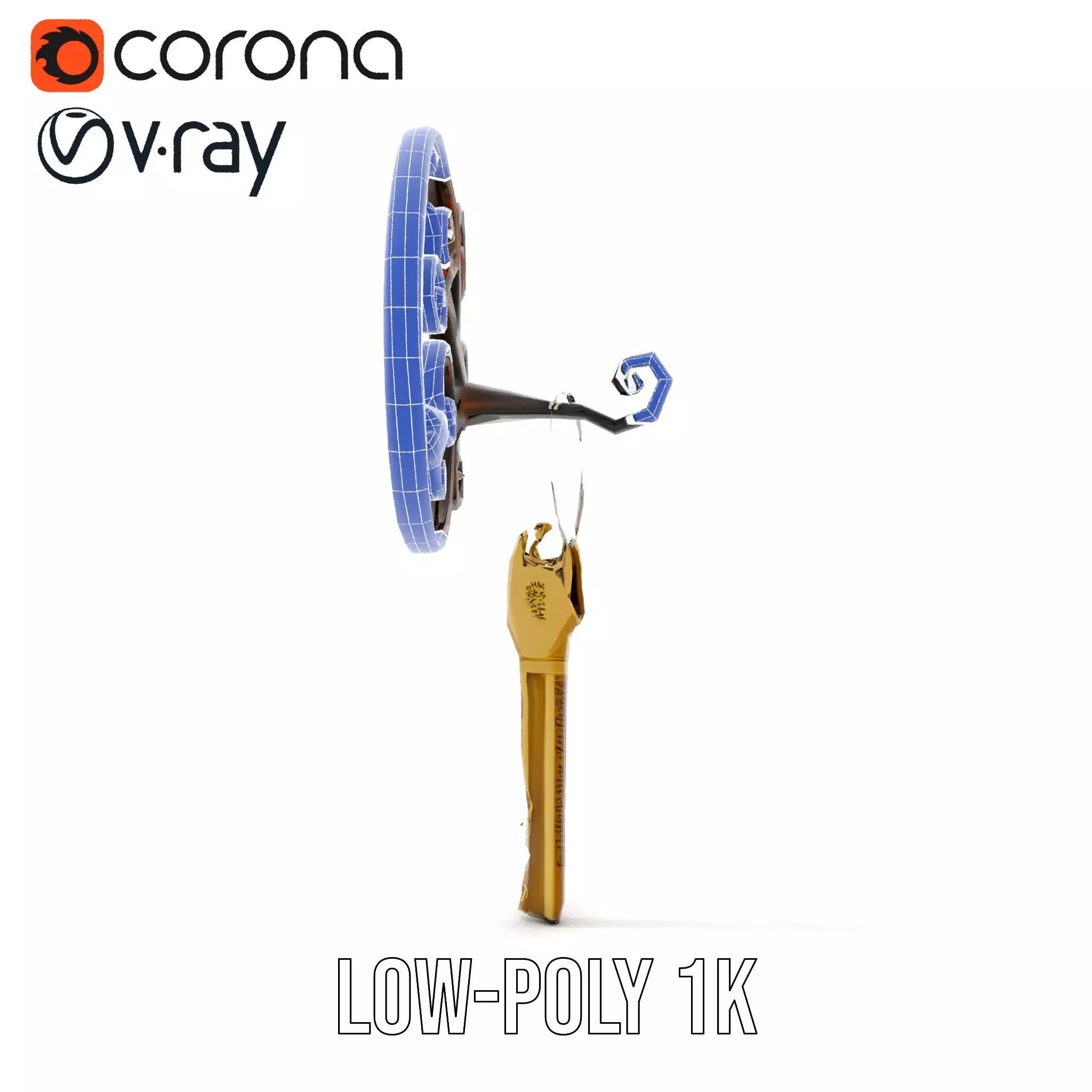 Antique Iron Key Holder model pack Low-poly 3D model_30