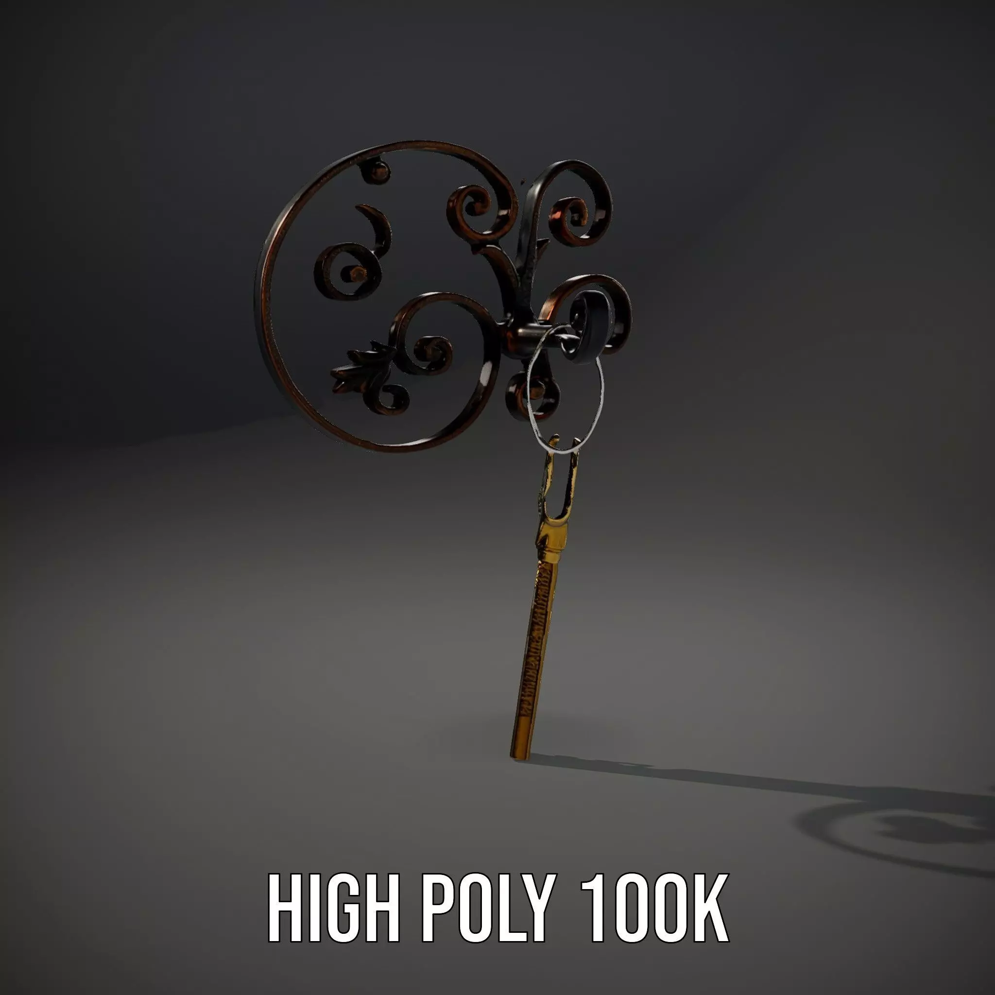 Antique Iron Key Holder model pack Low-poly 3D model_8
