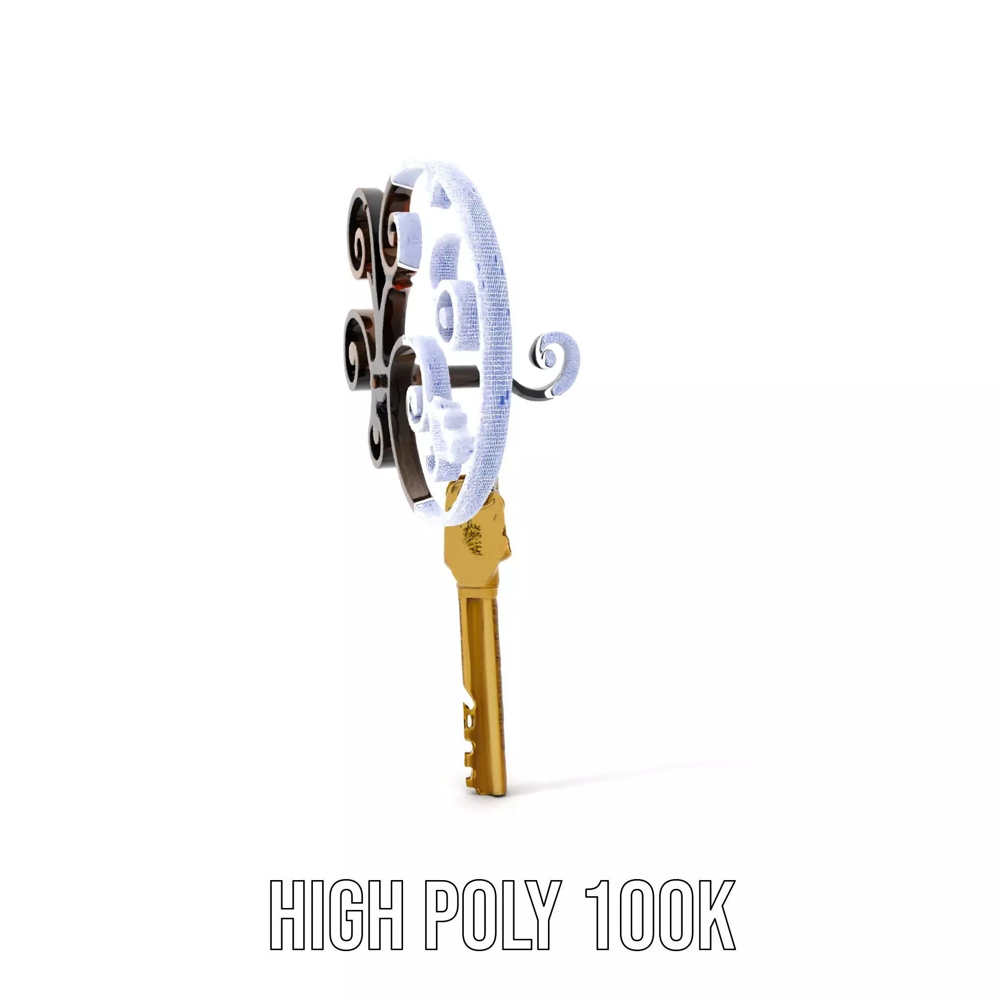 Antique Iron Key Holder model pack Low-poly 3D model_4