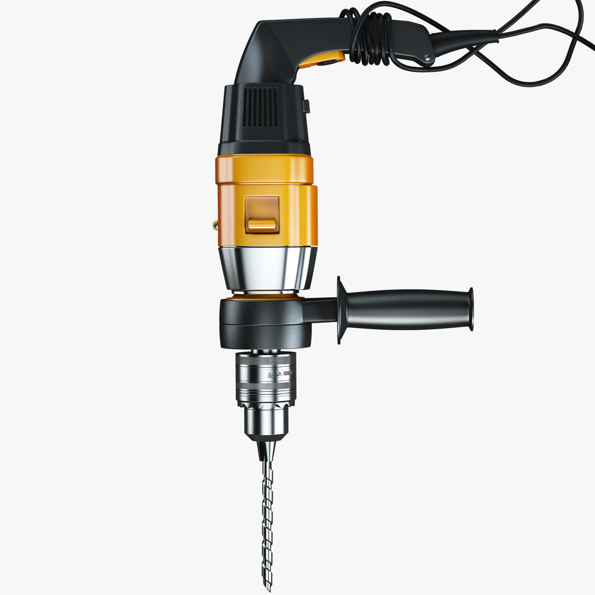 Corded Drill 3D model_2