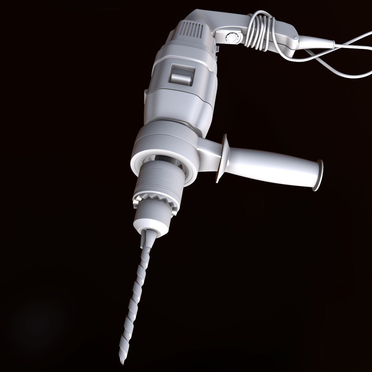 Corded Drill 3D model_4