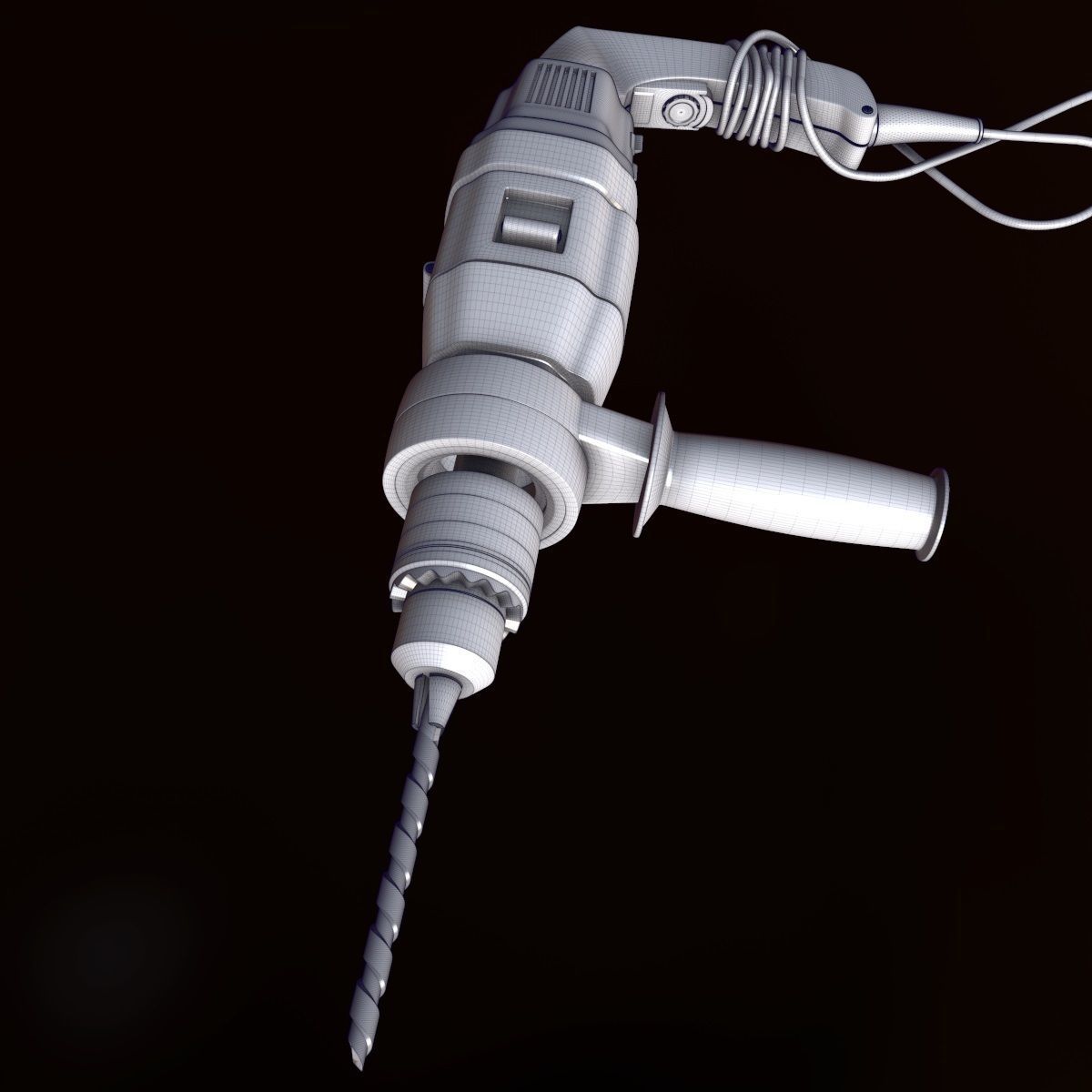 Corded Drill 3D model_5