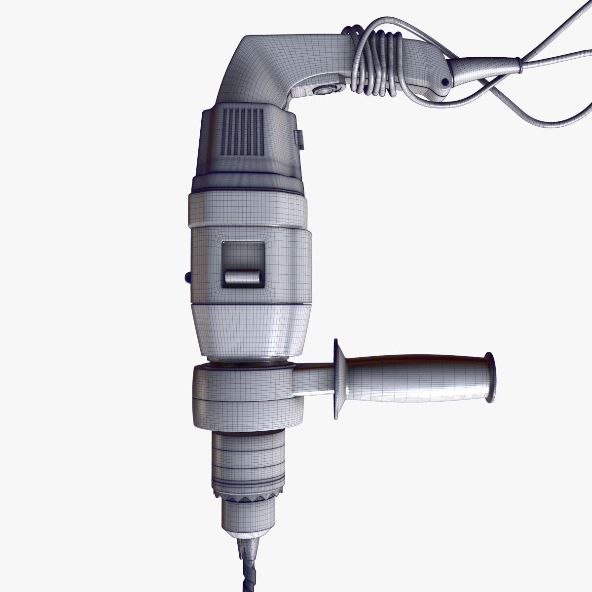 Corded Drill 3D model_3