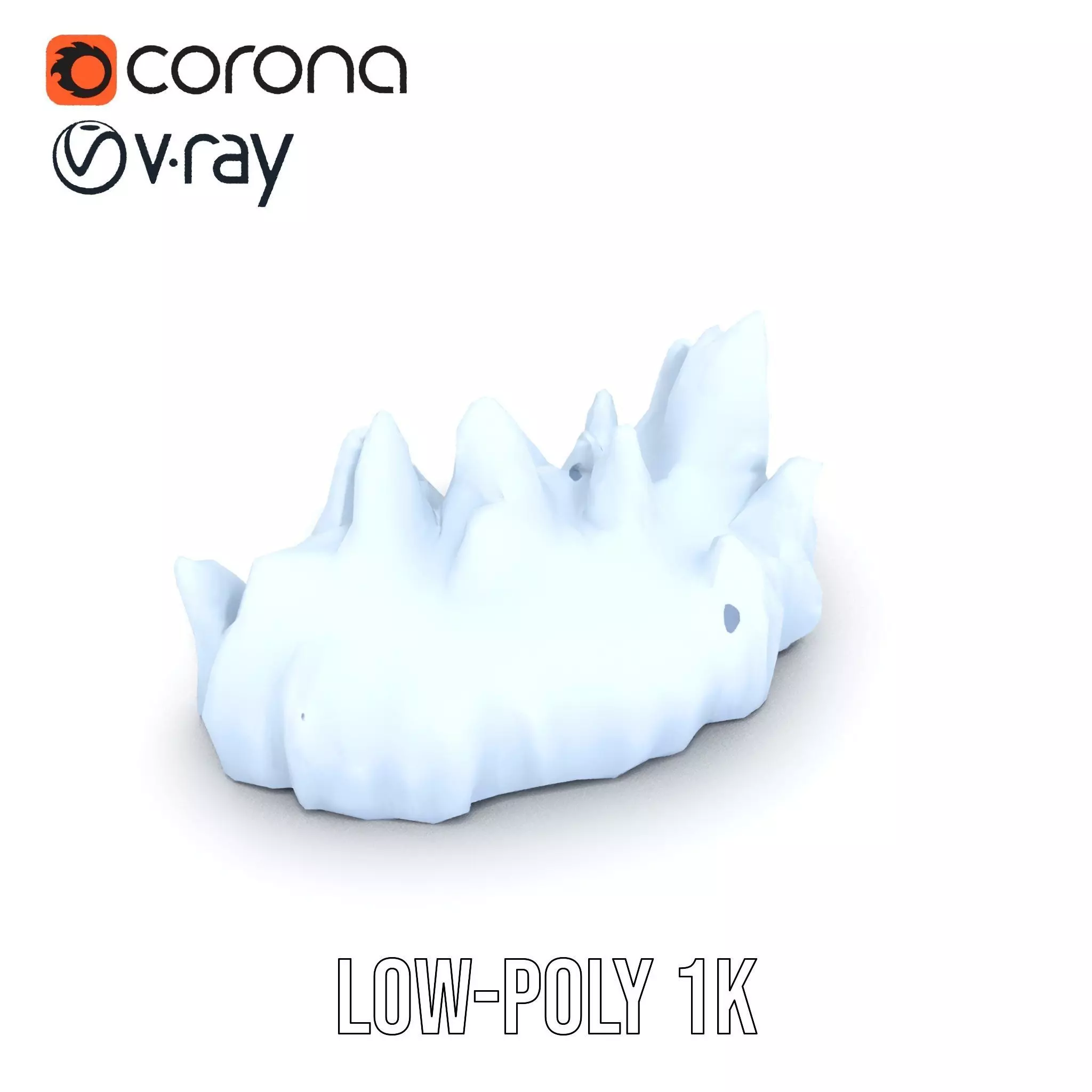 Glacier Peaks Ice model pack Low-poly 3D model_16