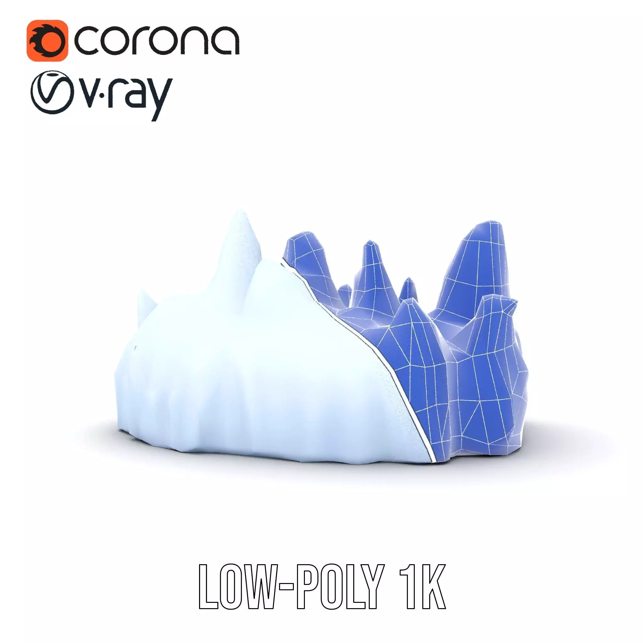 Glacier Peaks Ice model pack Low-poly 3D model_30