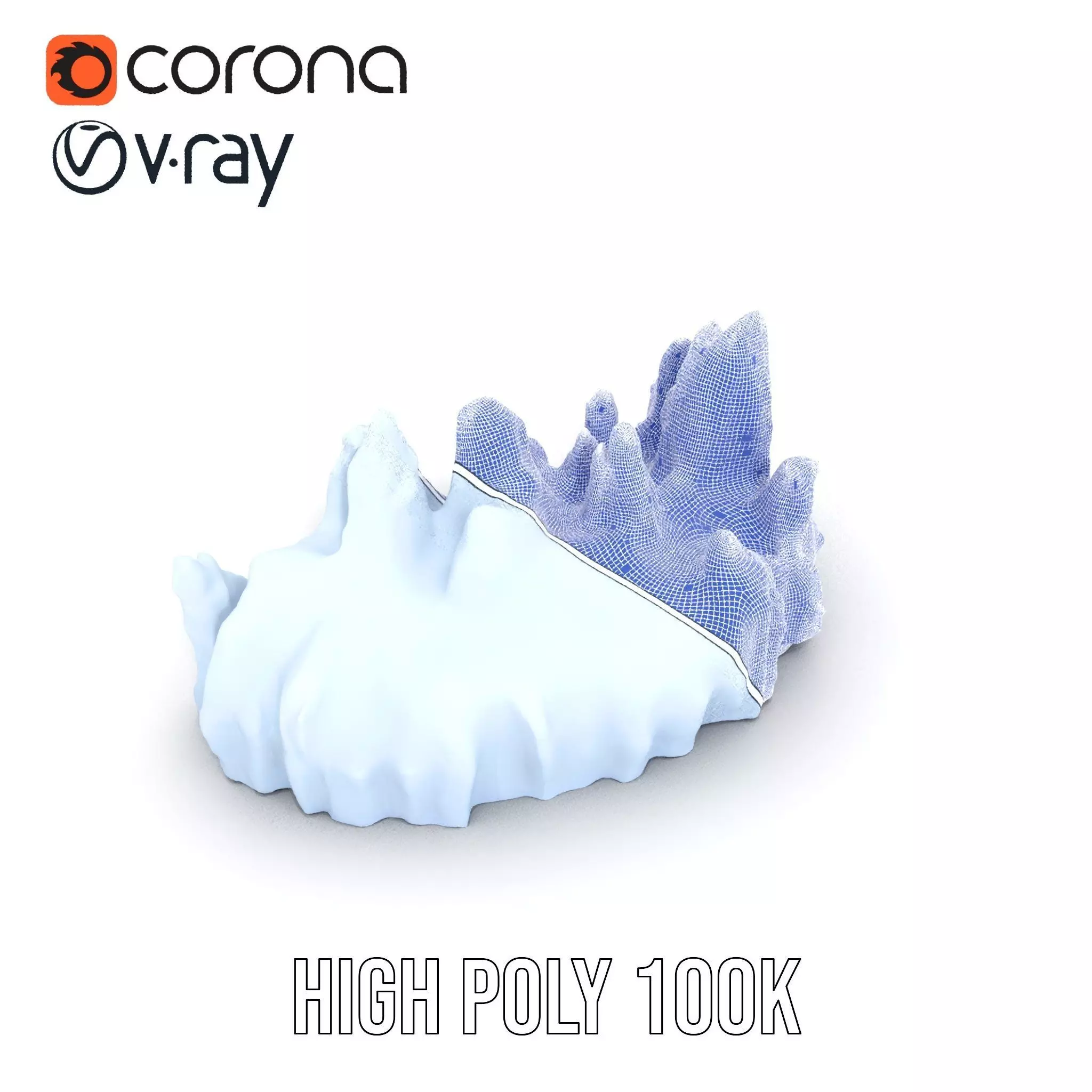 Glacier Peaks Ice model pack Low-poly 3D model_32