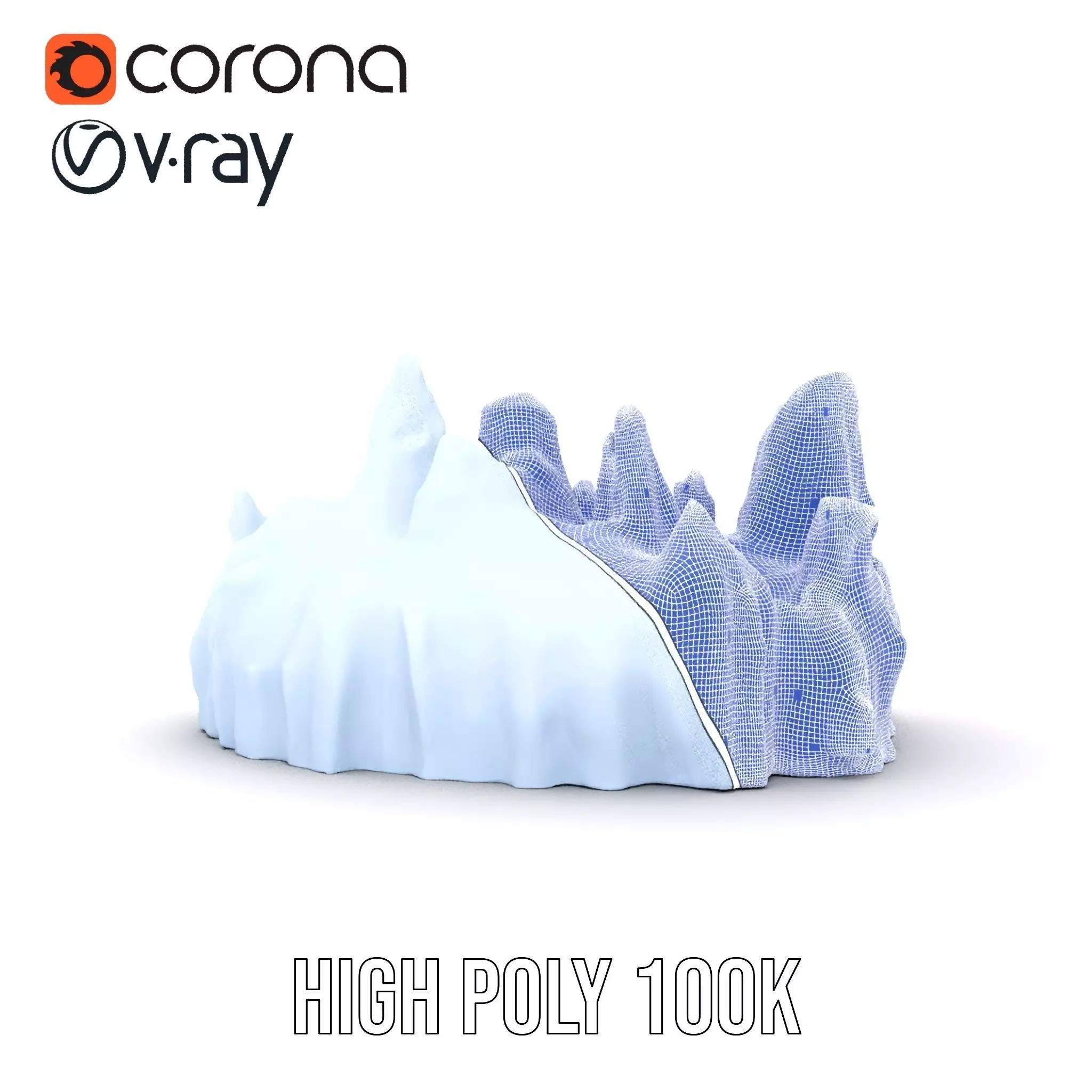 Glacier Peaks Ice model pack Low-poly 3D model_33