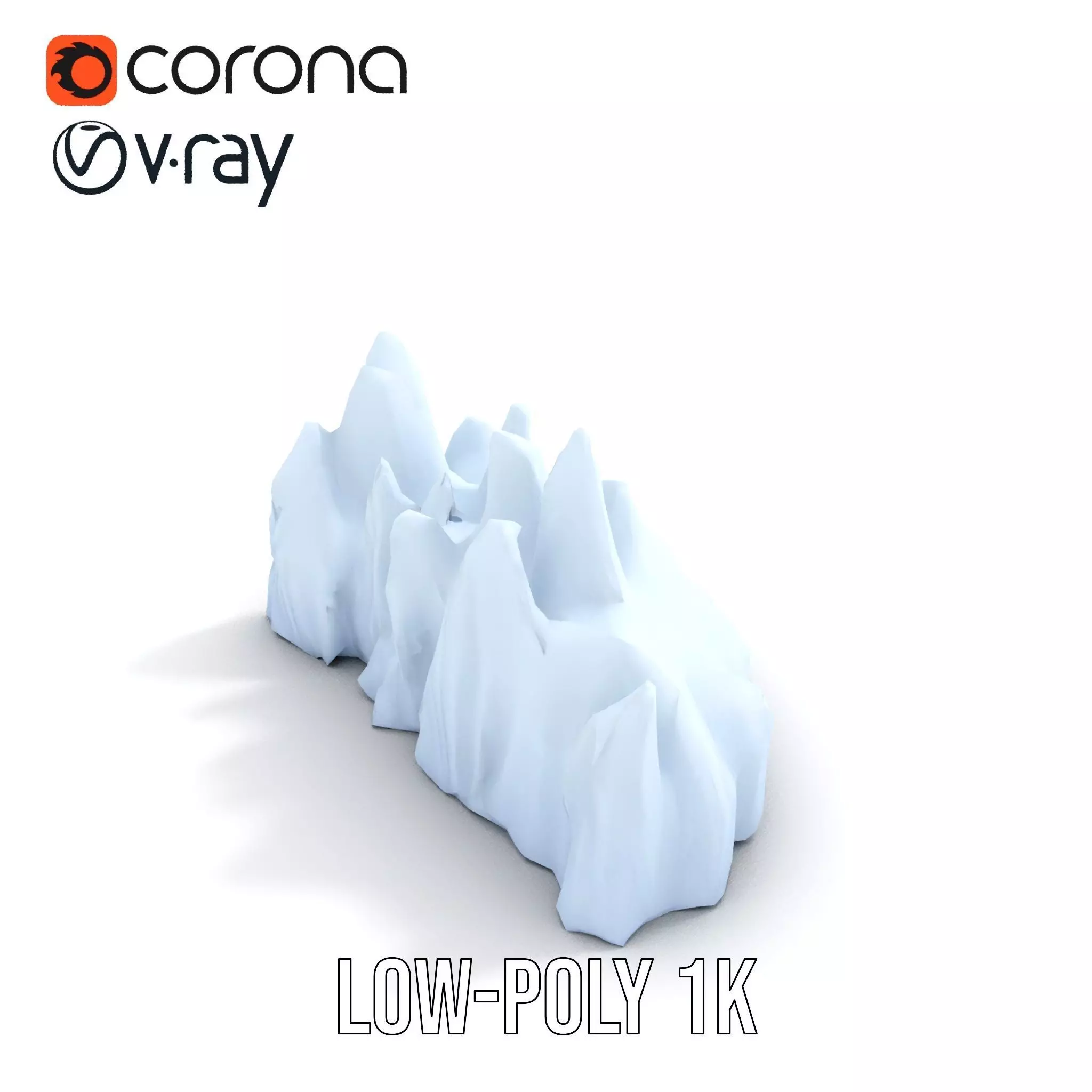 Glacier Peaks Ice model pack Low-poly 3D model_19