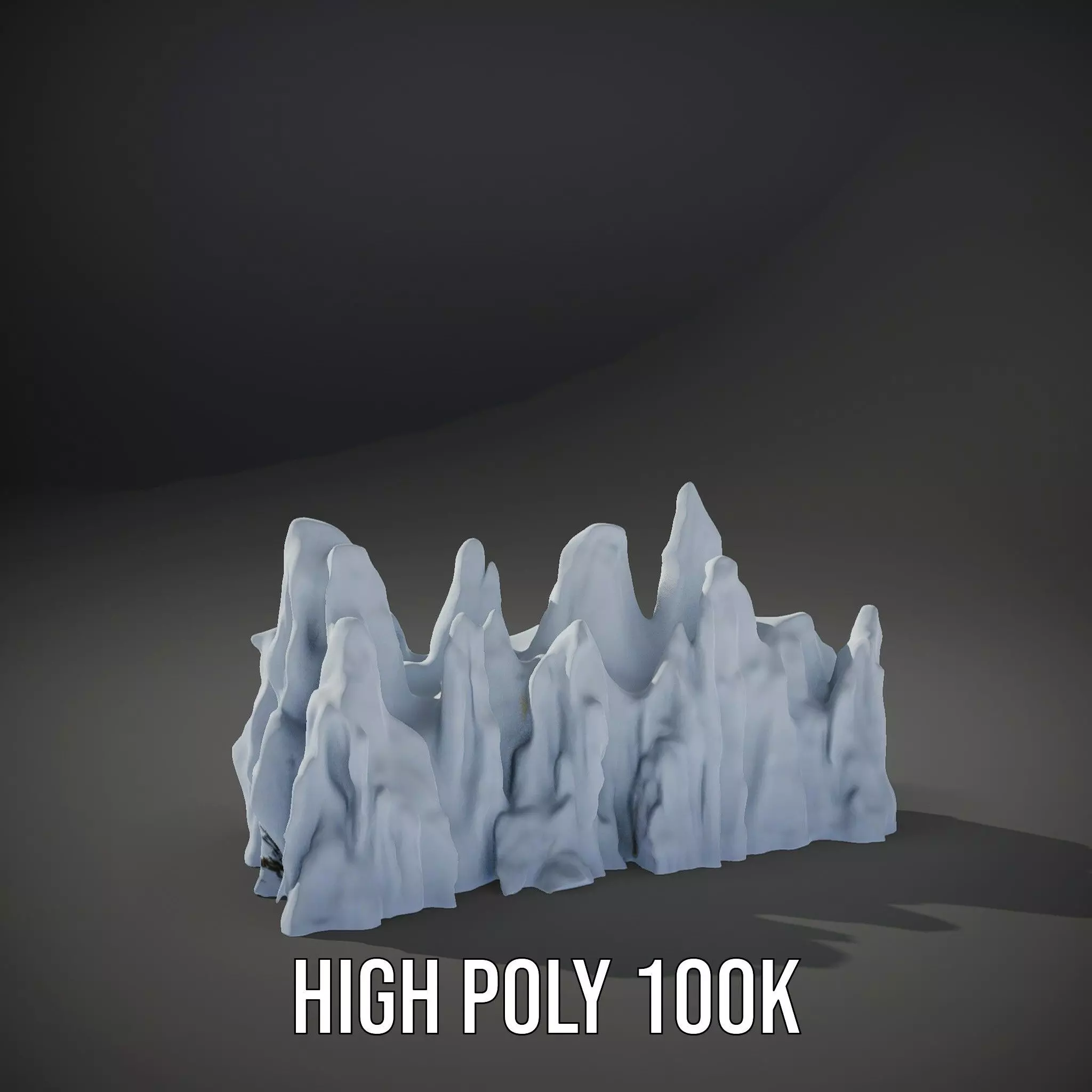 Glacier Peaks Ice model pack Low-poly 3D model_8