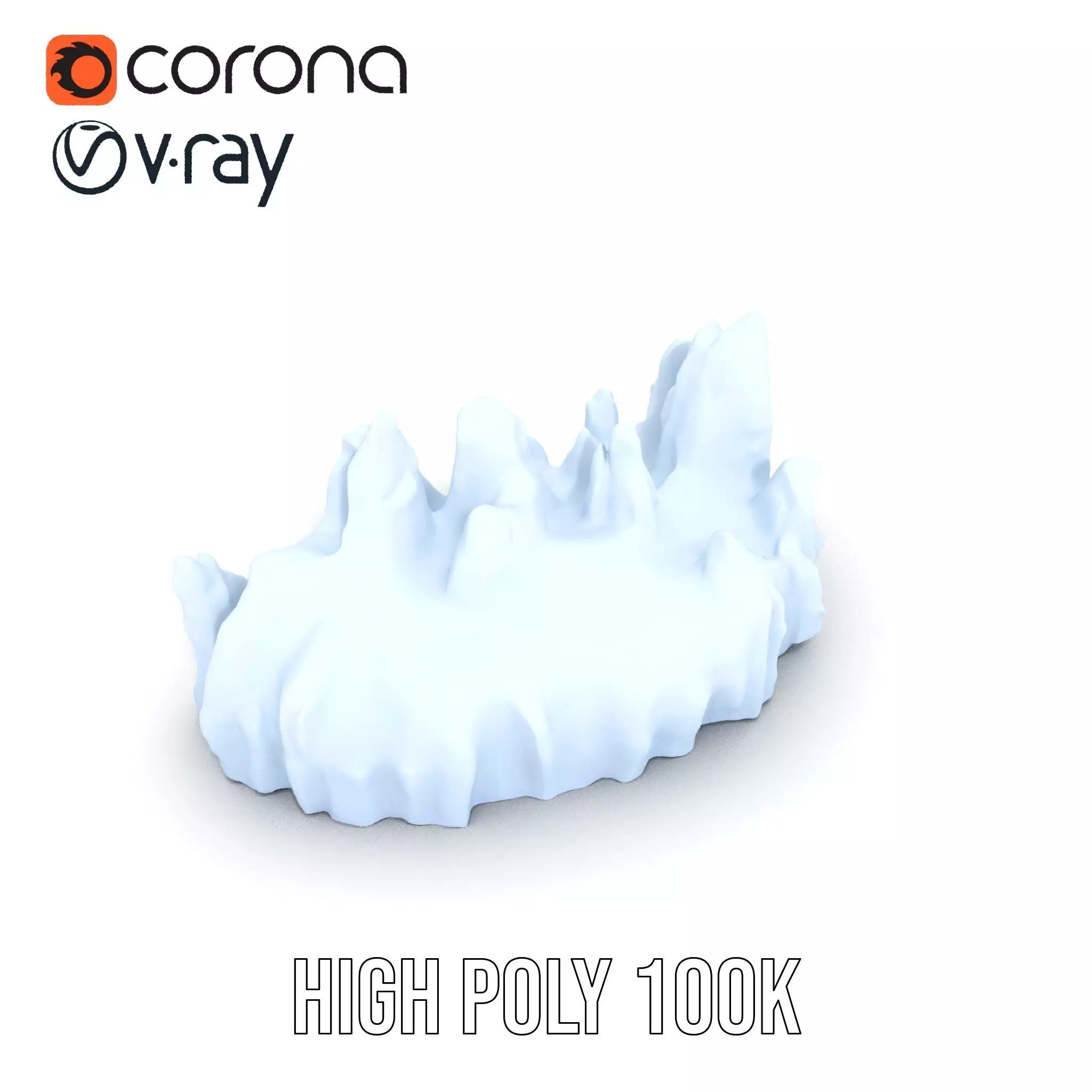 Glacier Peaks Ice model pack Low-poly 3D model_31