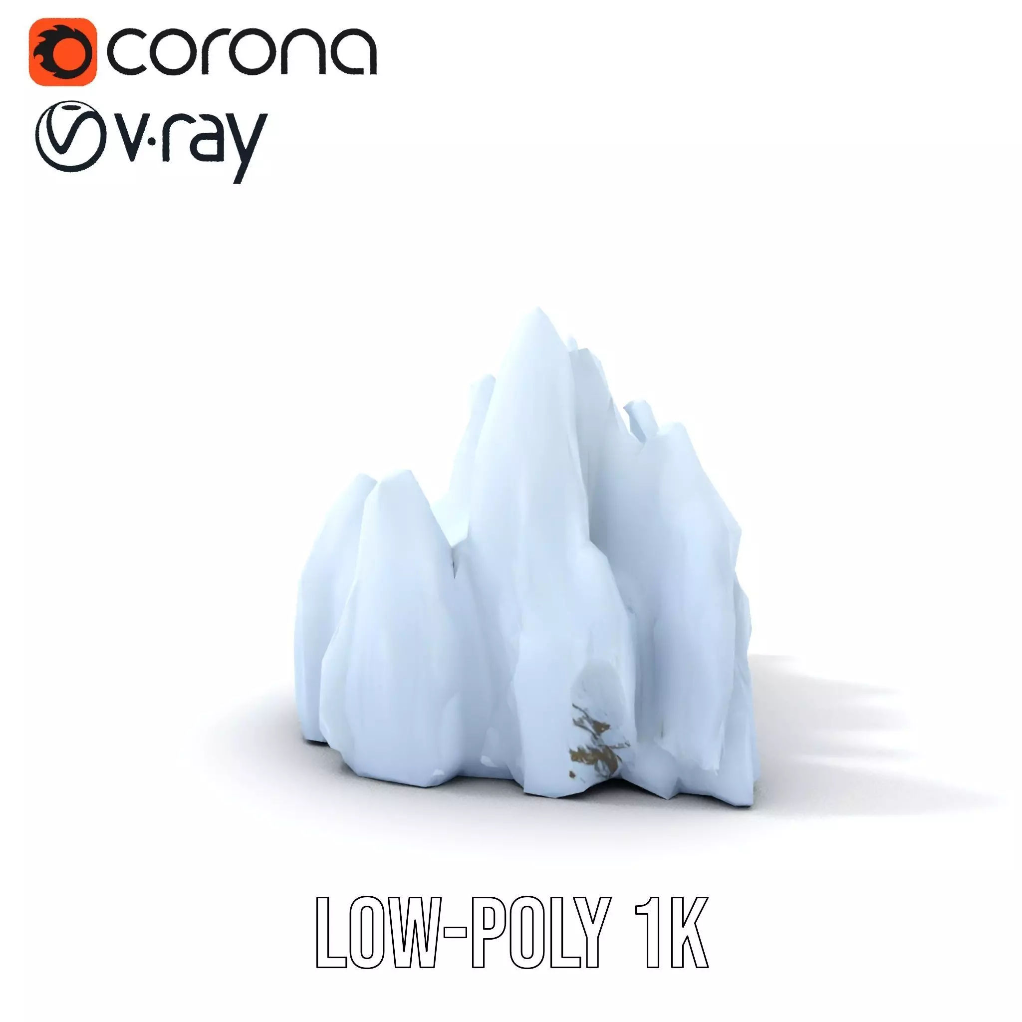 Glacier Peaks Ice model pack Low-poly 3D model_7