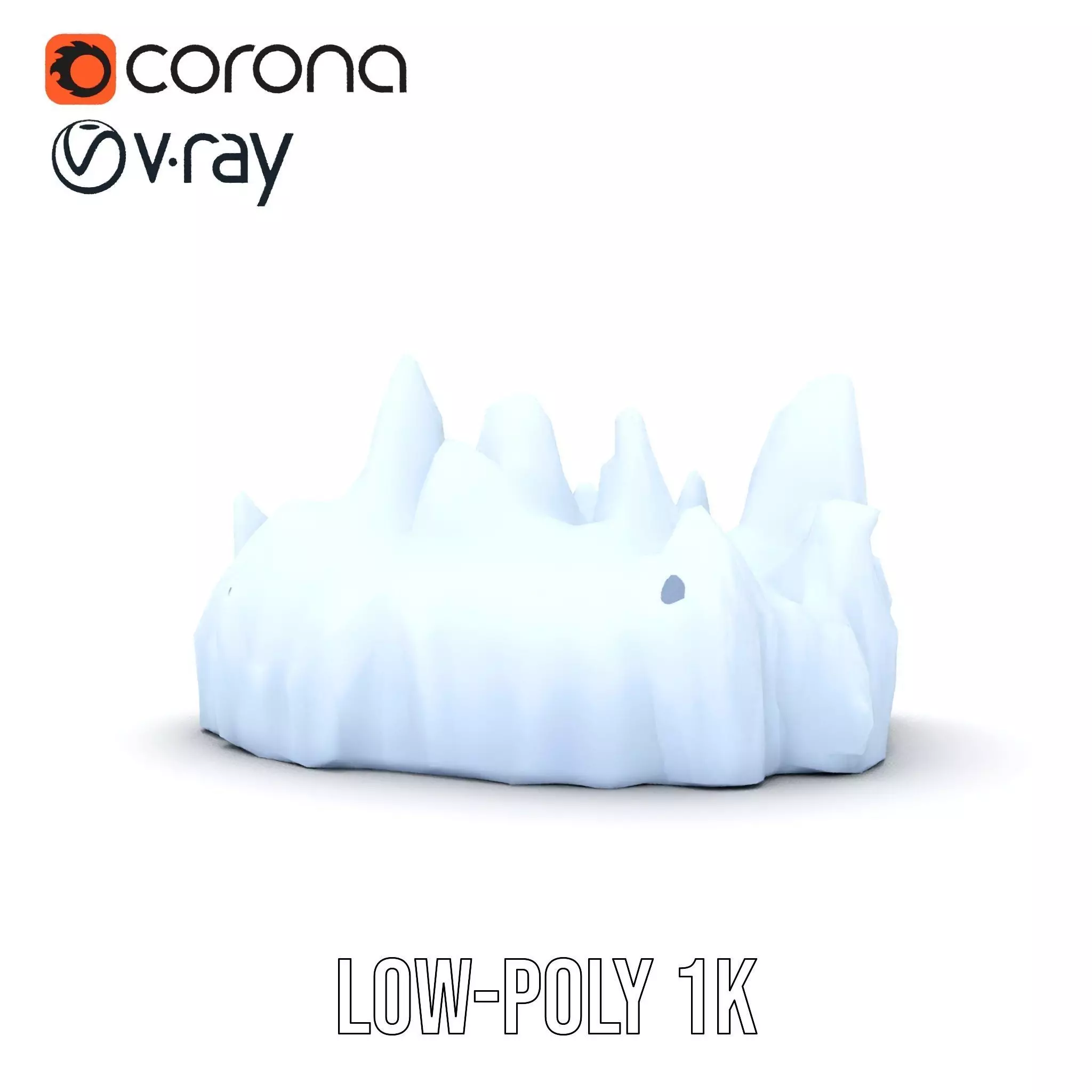 Glacier Peaks Ice model pack Low-poly 3D model_21